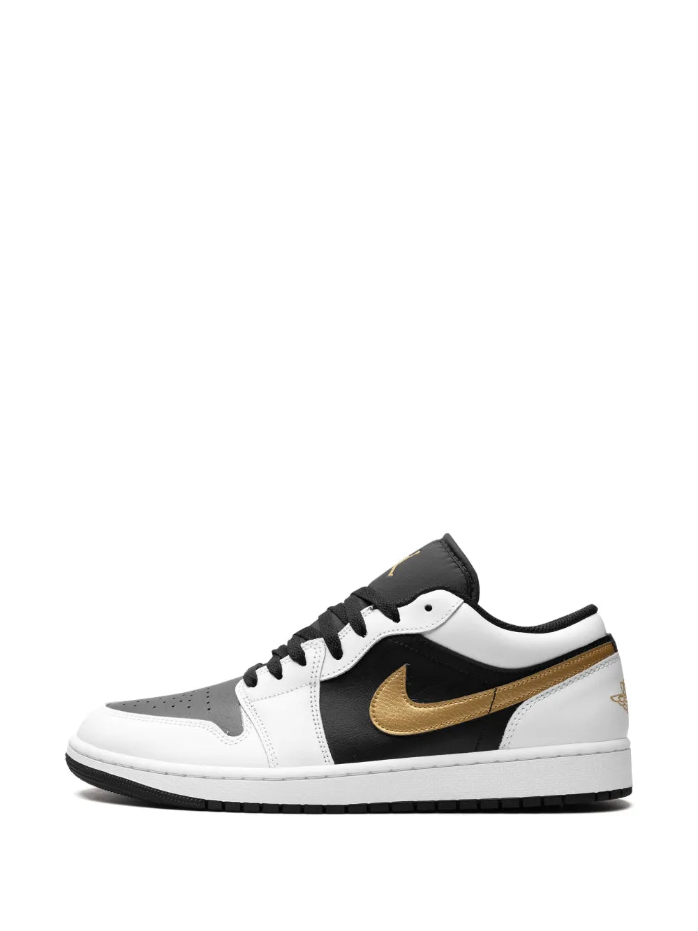 Air Jordan 1 Low Gold Swoosh Sneakers
