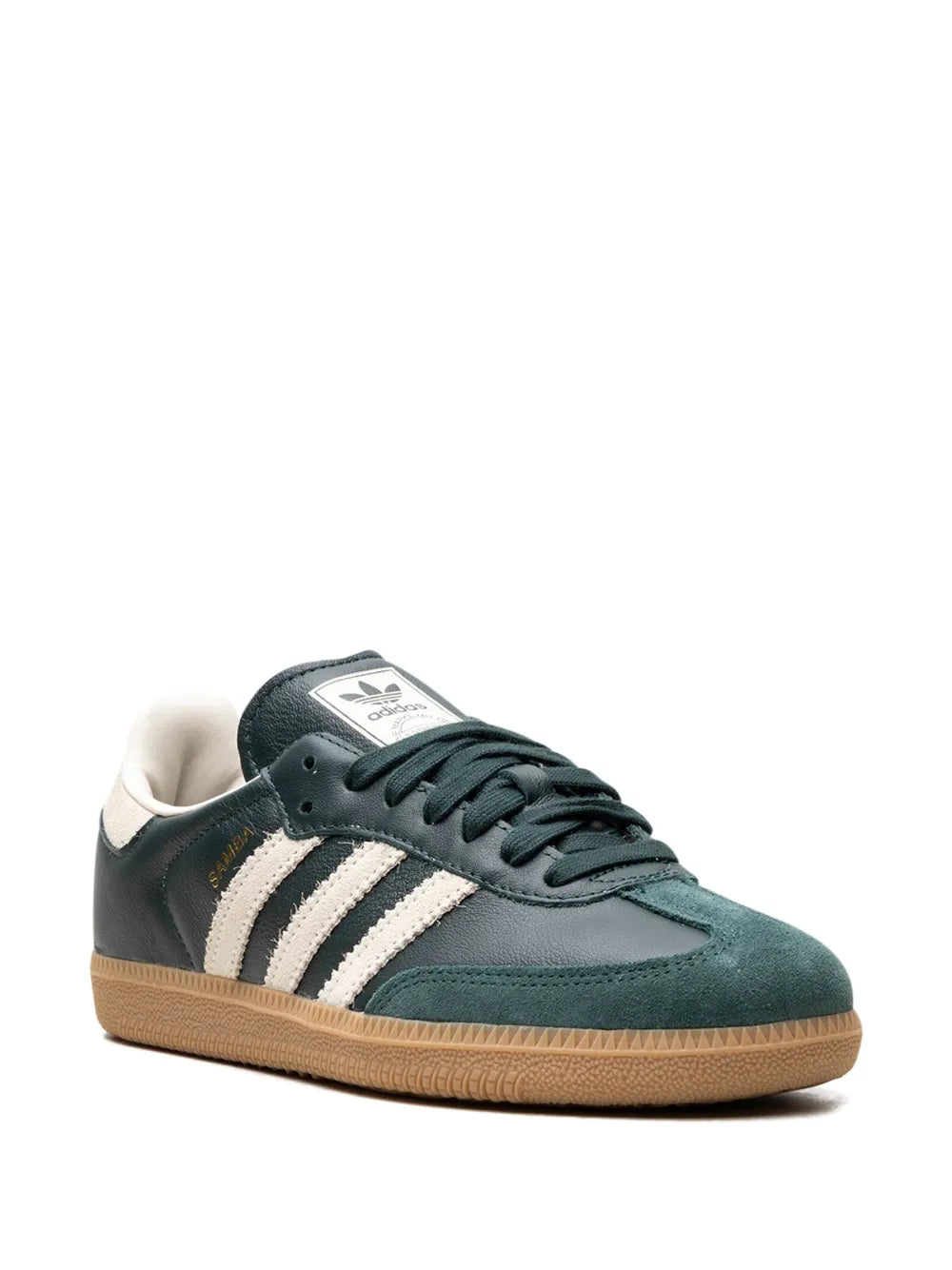 adidas Samba Shadow Green Cream White Gold Metallic Sneakers